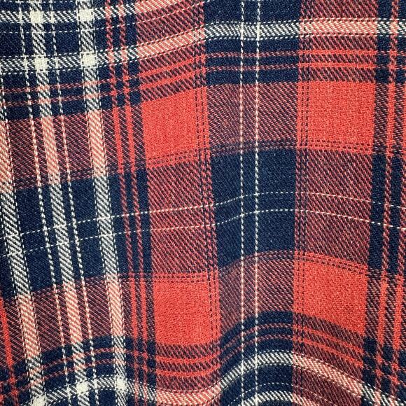 J Jill Denim Tunic LARGE Lagenlook Oversized Flannel Plaid Button Down Shirt - Picture 7 of 14